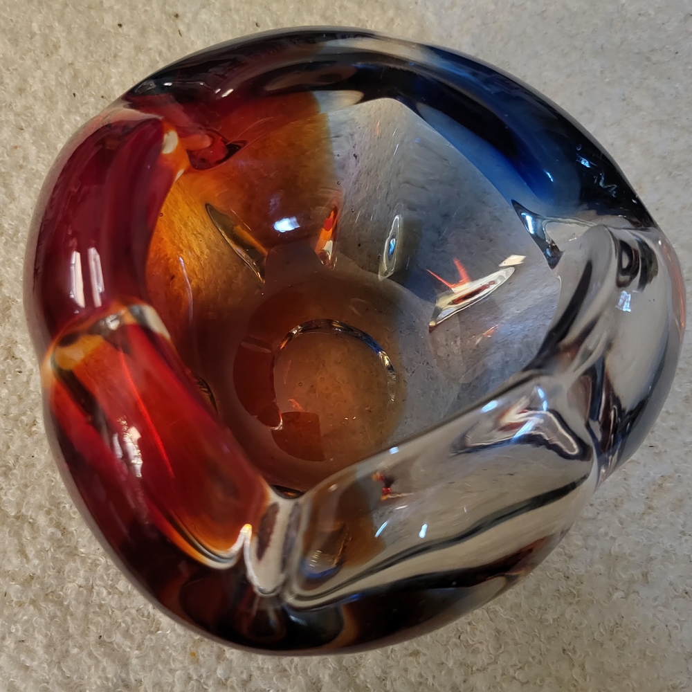 Multicolor Glass Art Bowl